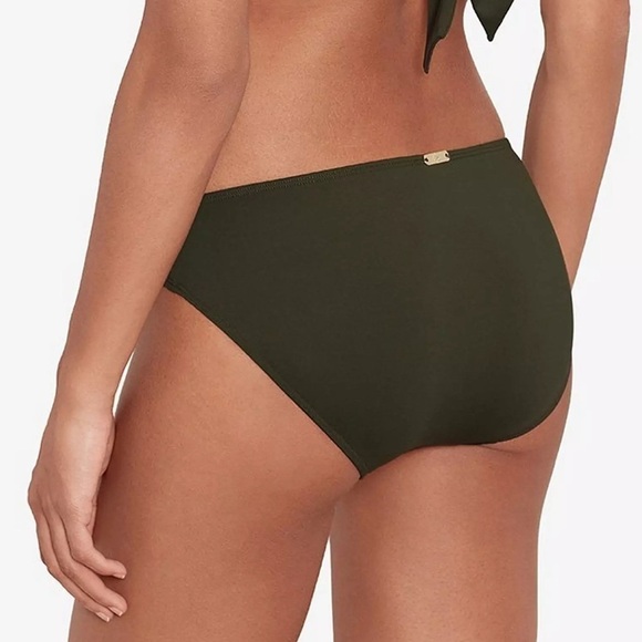Lauren Ralph Lauren Beach Club Pull On Hipster Swim Bottom olive Women US 12 - Picture 5 of 8